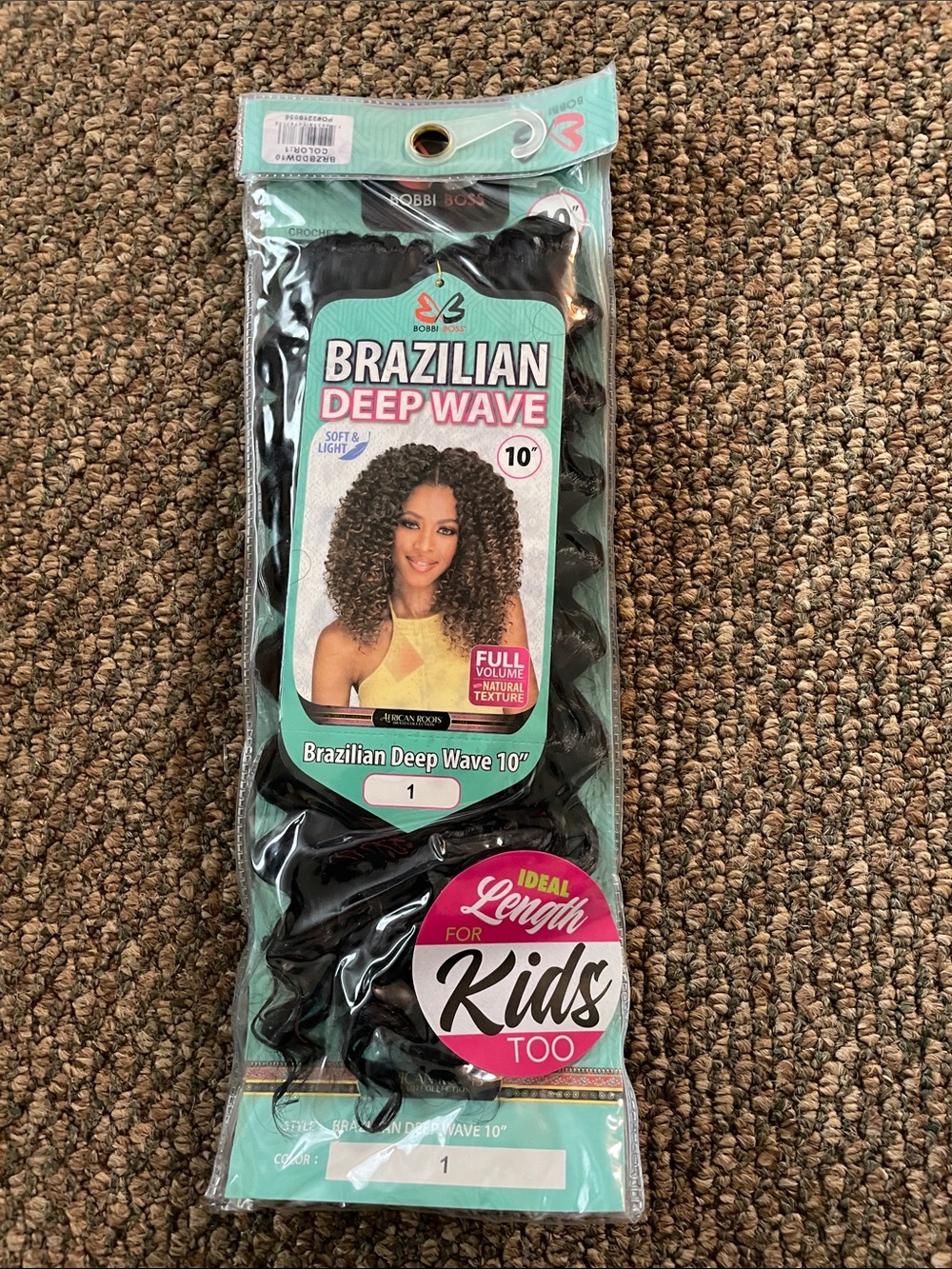 Bobbi Boss Brazilian Deep Wave 10" Hair Piece - Color 1 (Black)